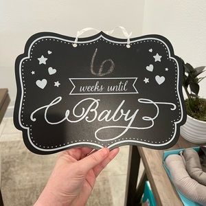 Weeks until baby chalkboard